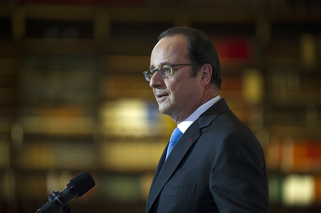 François Hollande à la BNF Richelieu, 11 janvier 2017